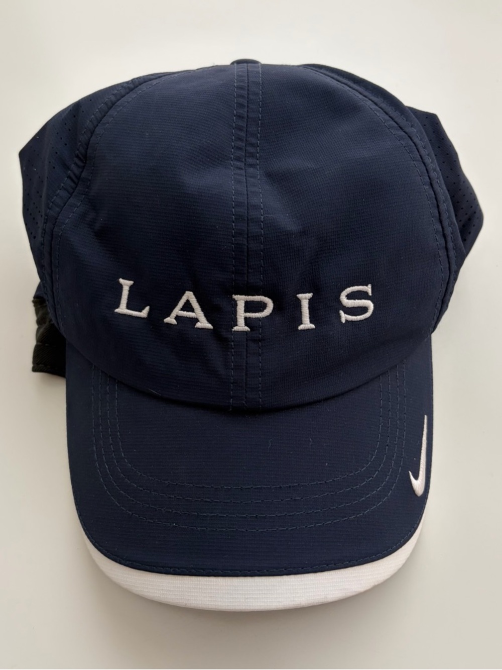 Nike Lapis Dark Navy White Dri-FIT Club Cap Tennis M/L Adjustable